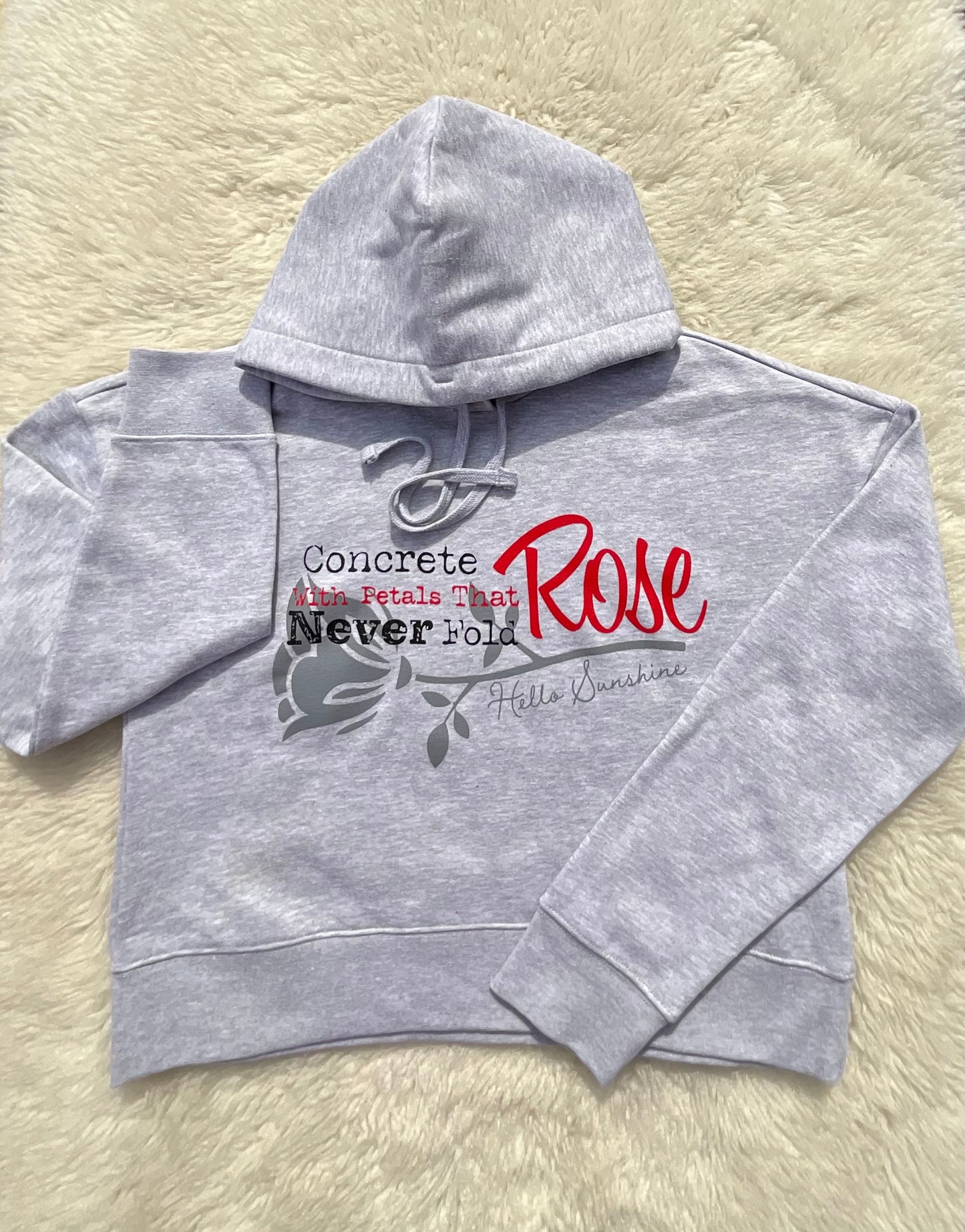 Hello Sunshine Crop Top Hoodie